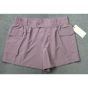 Avia Cargo Shorts Womens L 12-14 Mauve New Ripstop High Rise Athletic AV25886